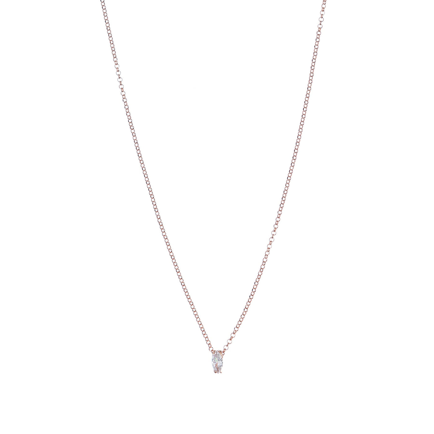 Collana-zircone-ovale-Alisia-gioiello-argento-oro-rosa
